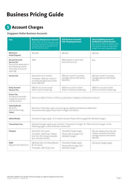 sales draft retrieval fee ocbc